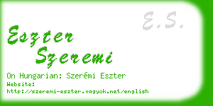 eszter szeremi business card